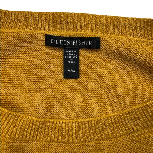 Eileen Fisher A-line Sweater Mustard Yellow Size Medium Great Condition! - Picture 3 of 4